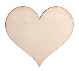 Голямо дървено сърце за декорации 14см