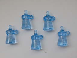 Акрилни елементи синя бебешка бутилка 05 - 5бр.