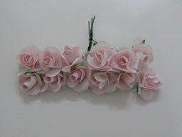 Розички от хартия бледо розово 02 - 12бр.