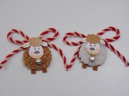 Пакет 10 броя мартеници овчици за закачане ТБС84