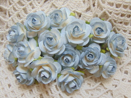 Рози антично син цвят 2.5см MKX-021 -5бр.