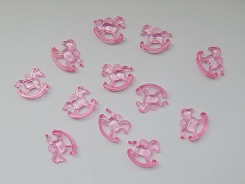Акрилни бебешки елементи розови кончета 06 - 10 бр.