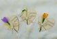 Дървен магнит сърце с цвете подаръци 8 март