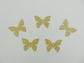 Хартиени елементи пеперуди злато -40 бр.